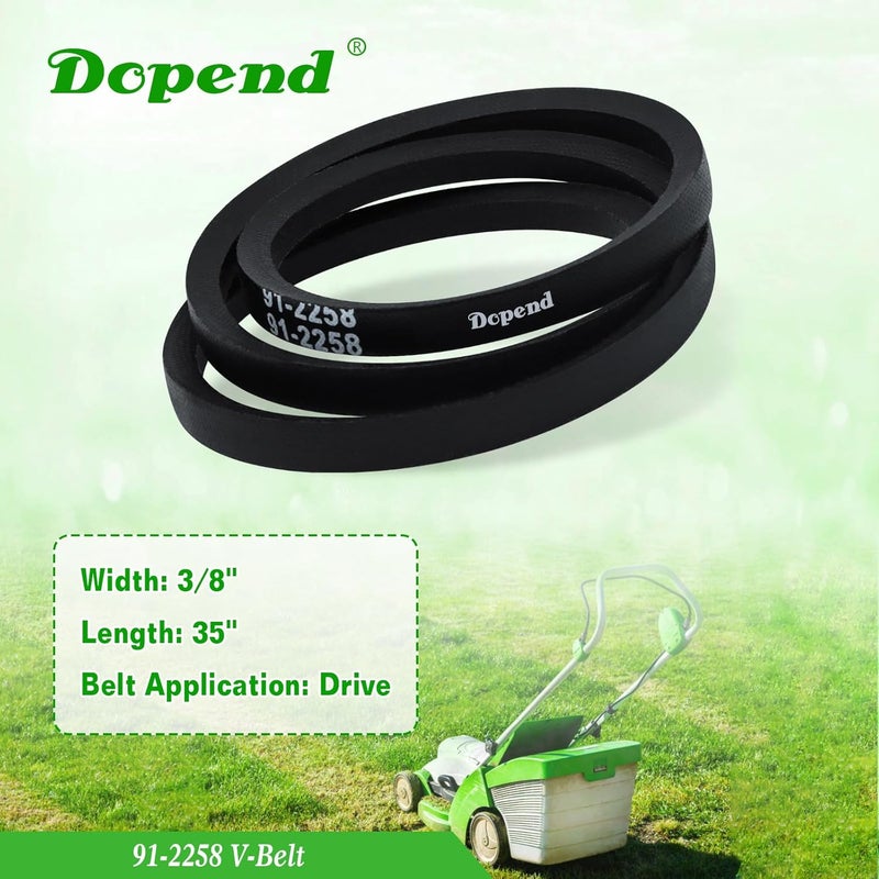 Dopend 91-2258 V-Belt 3/8’’ x 35’’ for Toro Recycler 22 Drive Belt 20016, 20017, 20018, 20340 Lawn Mowers, Replaces Toro 91-2258 Drive Belt 265-273 - Image 4